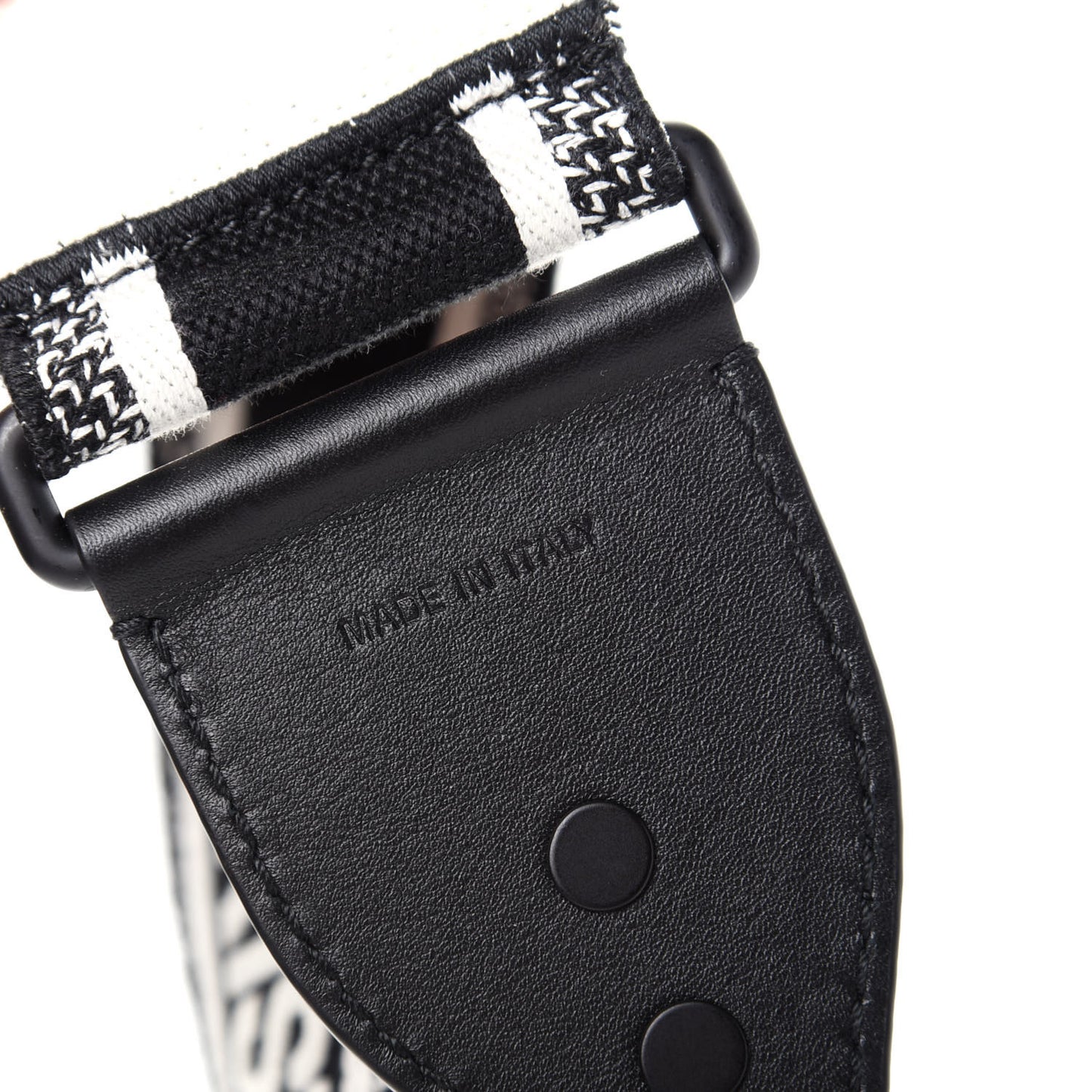 Canvas Embroidered Shoulder Strap Black Ultramatte