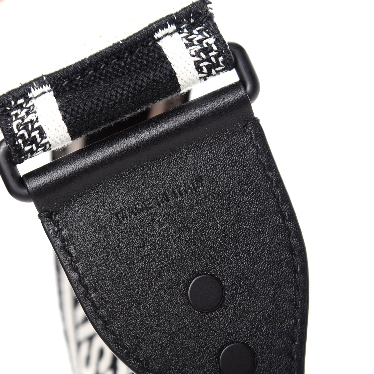 Christian Dior Canvas Embroidered Shoulder Strap Black Ultramatte 5 of 5