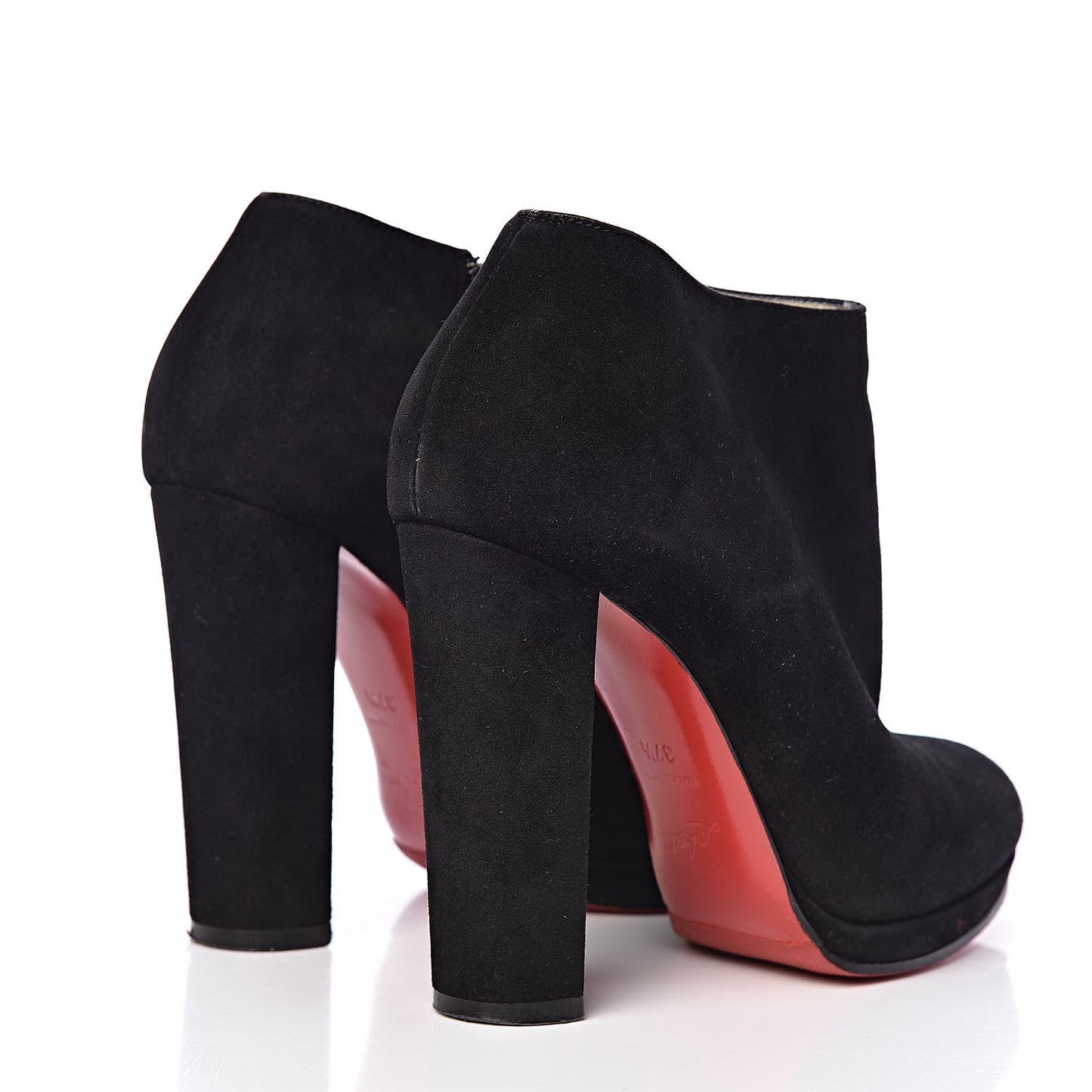 Veau Velours Rock and Gold 120 Ankle Booties 37.5 Black