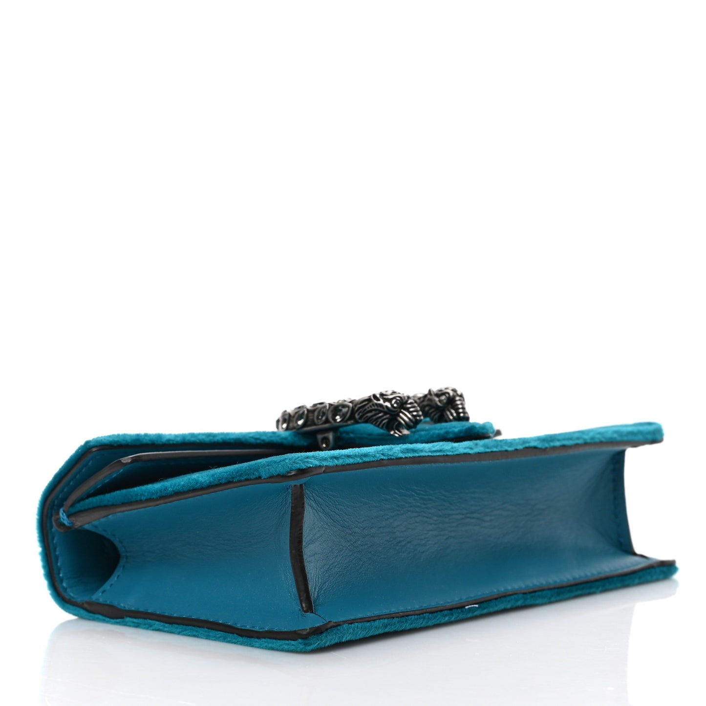 Velvet Super Mini Dionysus Shoulder Bag Pavone Cyan