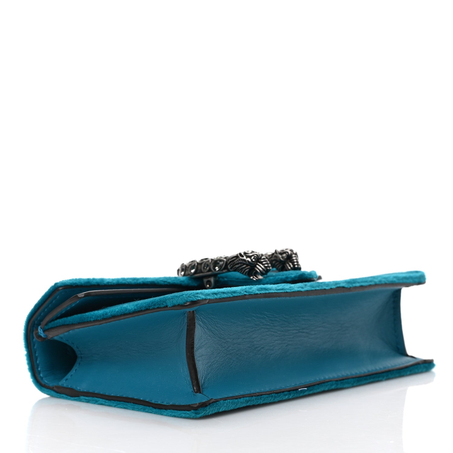 Gucci Velvet Super Mini Dionysus Shoulder Bag Pavone Cyan 6 of 14