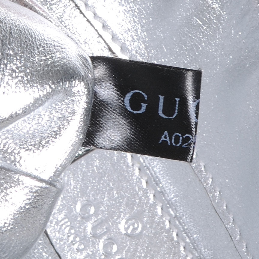 Leather Hysteria Clutch Silver