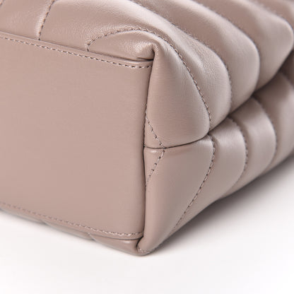 Saint Laurent Calfskin Y Quilted Monogram Small Loulou Chain Satchel Taupe Sable 10 of 10