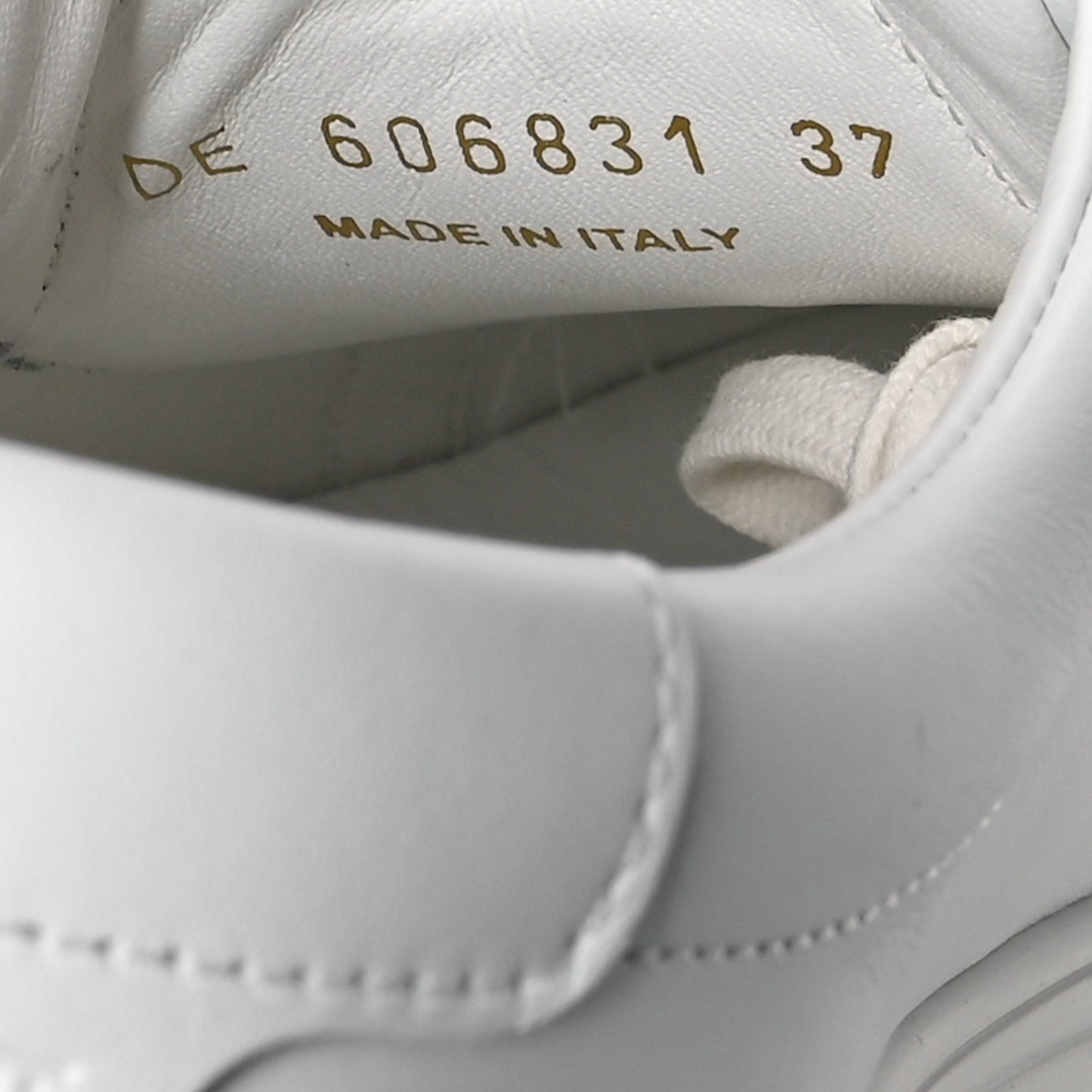 Calfskin Andy Low Top Sneakers 37 Blanc Optique