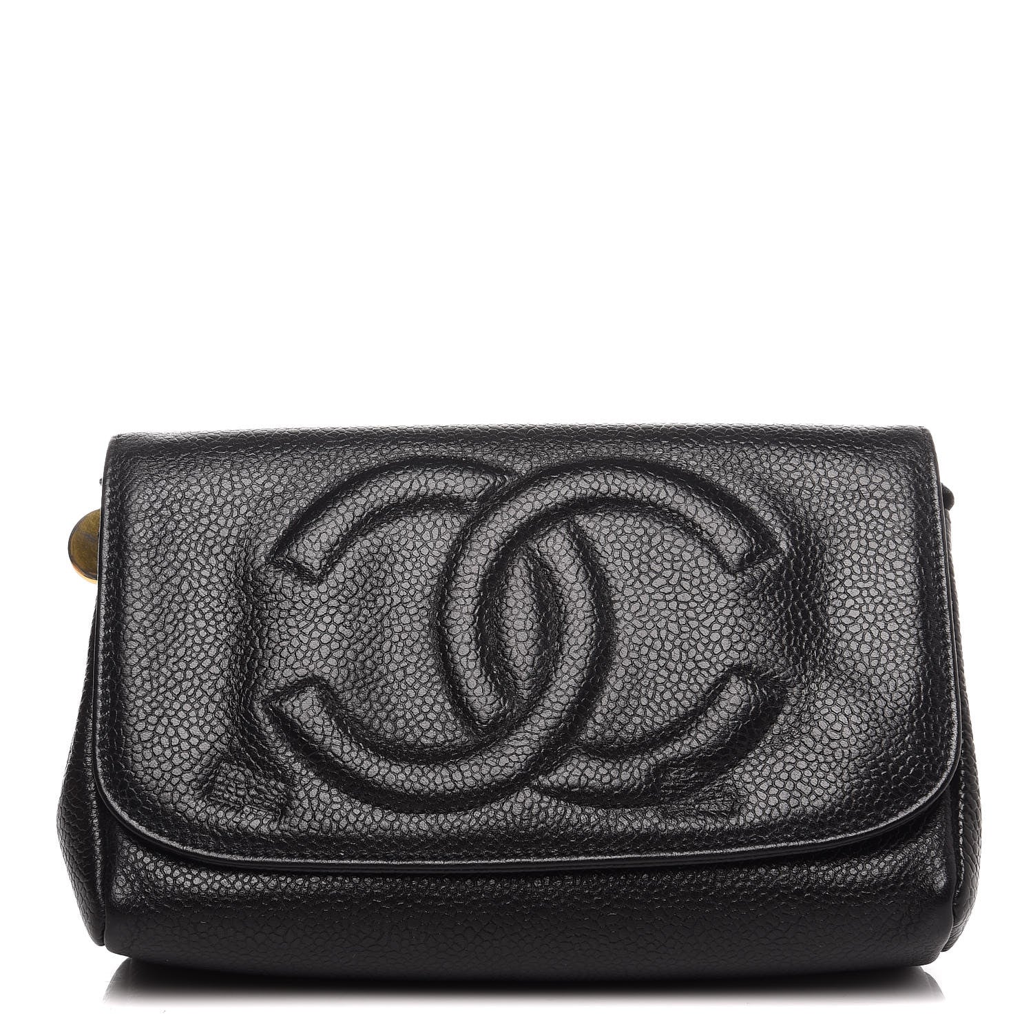 Chanel Caviar CC Flap Cosmetic Case Black 1 of 10