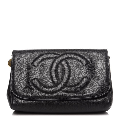 Chanel Caviar CC Flap Cosmetic Case Black 1 of 10