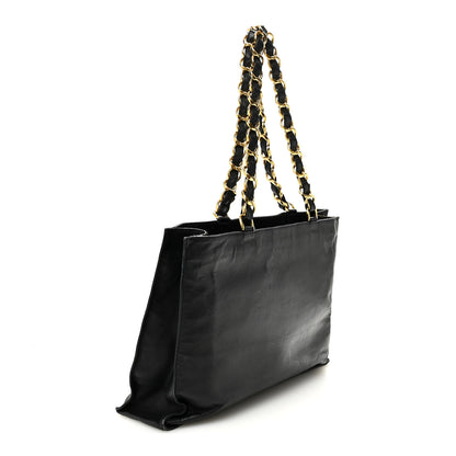 Chanel Lambskin CC Tote Black 3 of 10