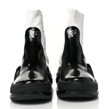 Louis Vuitton Glazed Calfskin Lambskin LV Archlight Sneaker Boots 37.5 Black White 4 of 14