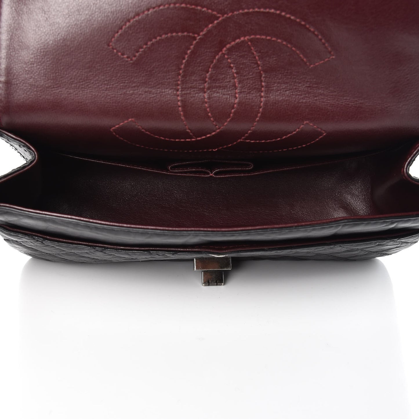 Aged Calfskin Quilted 2.55 Reissue 225 Flap Black