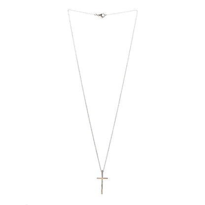 Tiffany 18K Yellow Gold Metro Cross Pendant Necklace 3 of 5