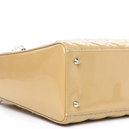Christian Dior Patent Cannage Medium Lady Dior Beige 10 of 11