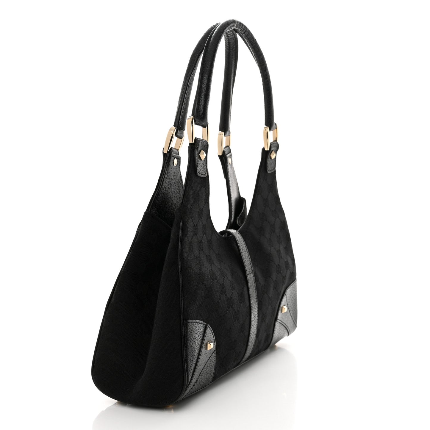 Monogram Calfskin Large Bardot Tote Black