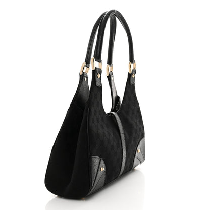 Gucci Monogram Calfskin Large Bardot Tote Black 3 of 13