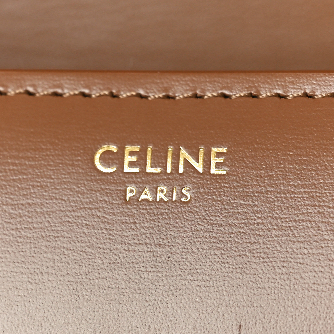 Celine Shiny Calfskin Teen Triomphe Bronze 6 of 9
