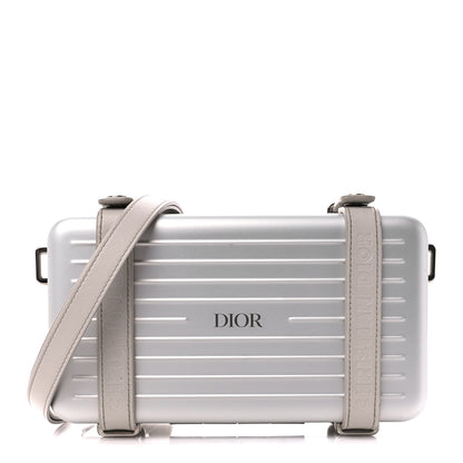 Christian Dior X RIMOWA Aluminum Personal Clutch On Strap Silver 1 of 13