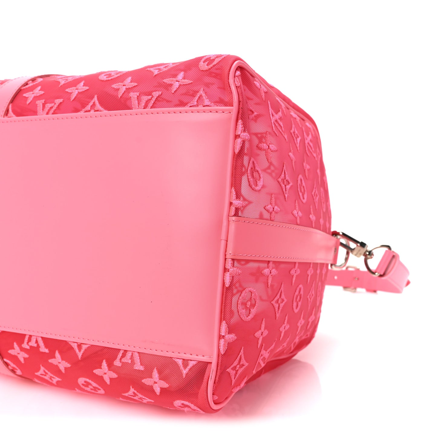 Monogram Fluo See Through Keepall Bandouliere 50 Rose