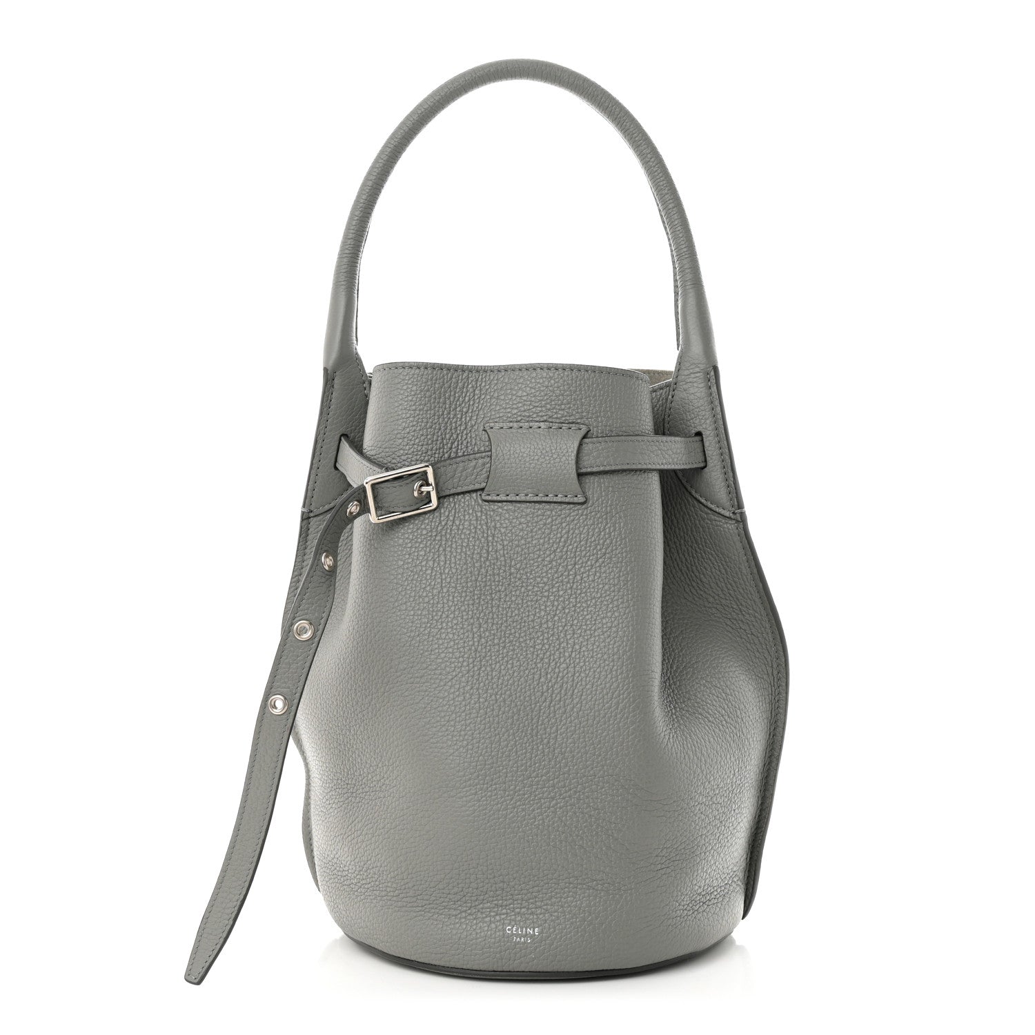 Celine Supple Grained Calfskin Big Bag Bucket Grey 3 of 12