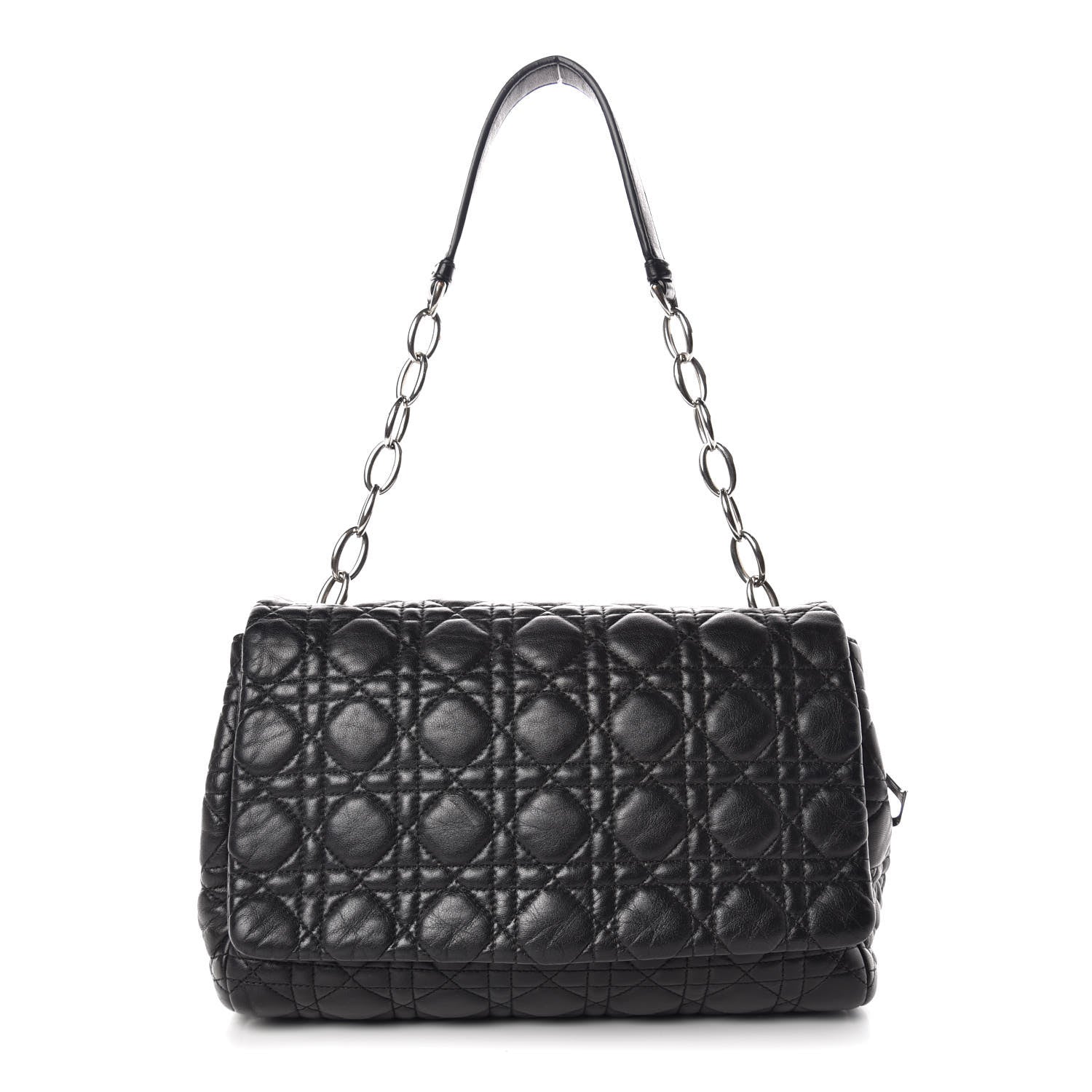 Christian Dior Lambskin Cannage Soft Flap Bag Black 1 of 12