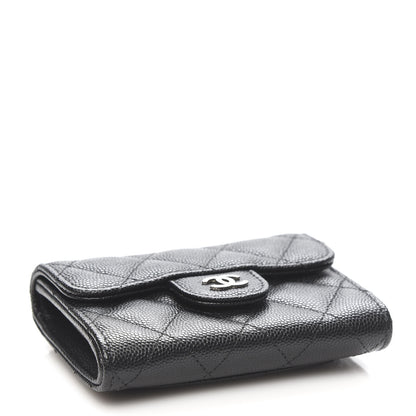 Chanel Caviar Quilted Flap Card Holder Wallet Black 4 of 9