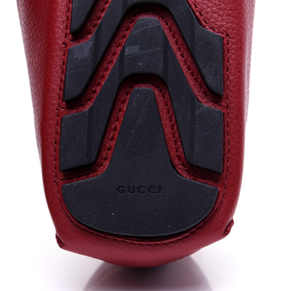 Gucci Calfskin Web Mens Driver Loafers 9 Red 12 of 13