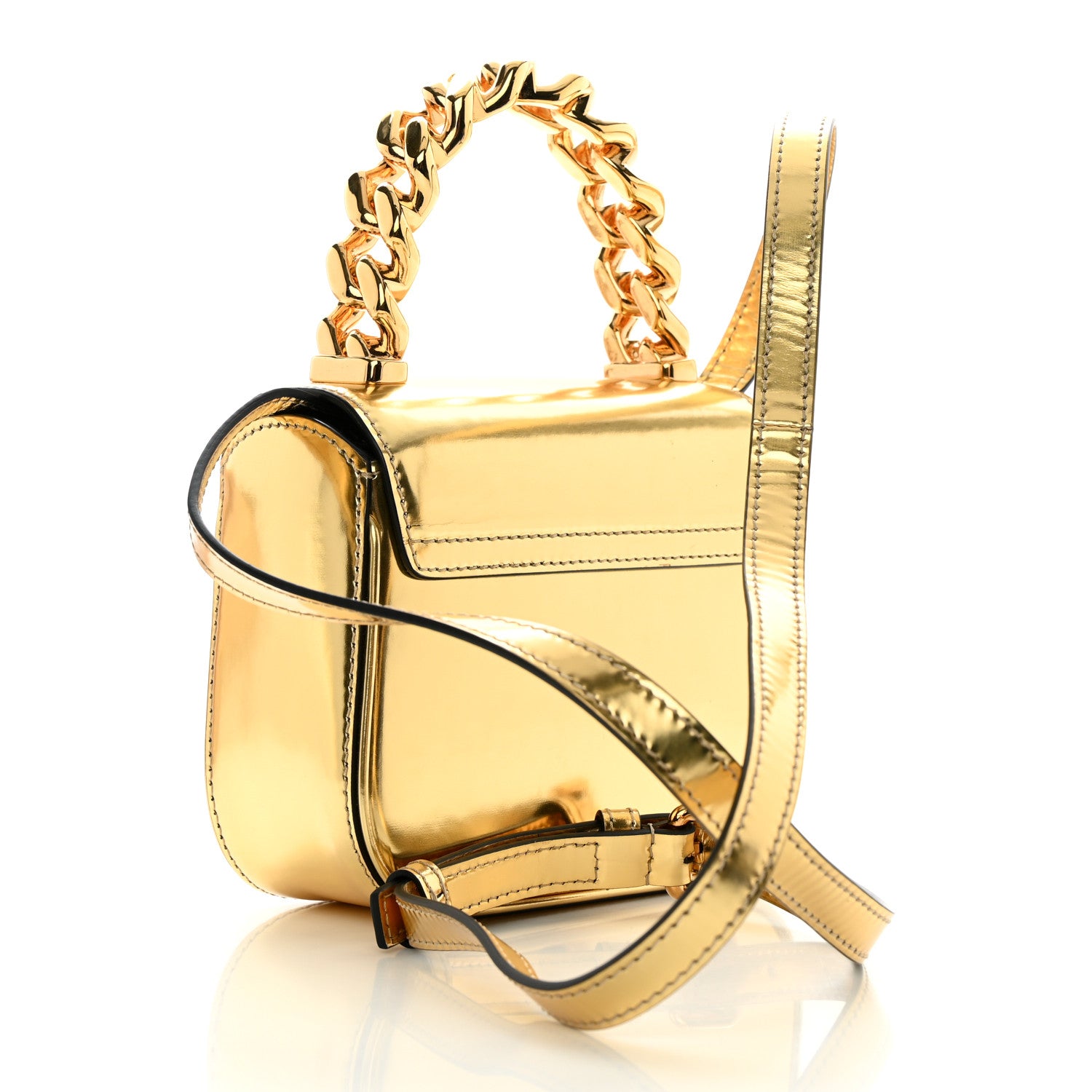 Versace Metallic Calfskin Mini La Medusa Bag Gold 3 of 12