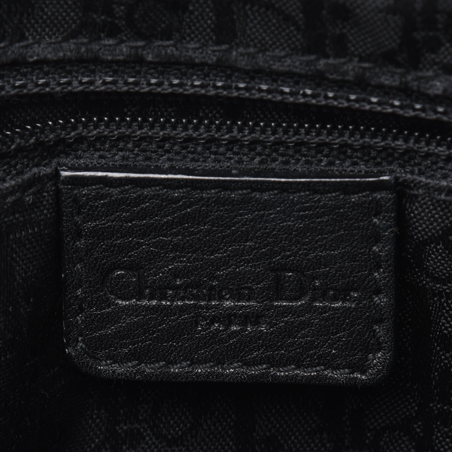 Christian Dior Calfskin Logo Charms Boston Black 768675 – FASHIONPHILE