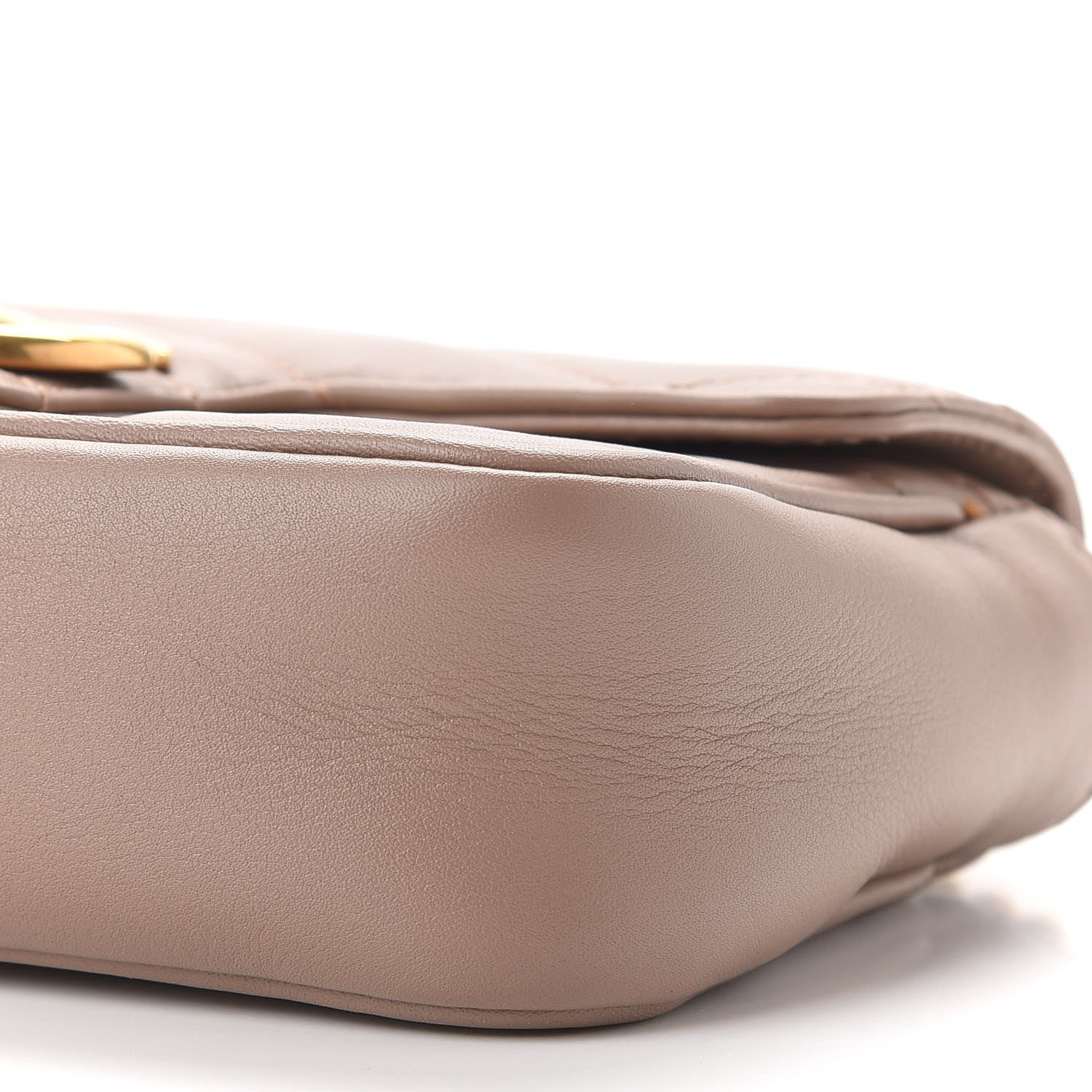 Gucci Calfskin Matelasse Super Mini GG Marmont Shoulder Bag Porcelain Rose 9 of 9