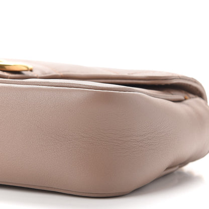 Gucci Calfskin Matelasse Super Mini GG Marmont Shoulder Bag Porcelain Rose 9 of 9