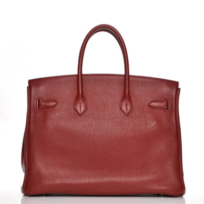 Hermes Buffle Skipper Birkin 35 Rouge H 5 of 26