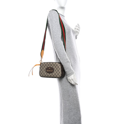 Gucci GG Supreme Monogram Web Neo Vintage Shoulder Bag Beige New Acero Crop 2 of 11