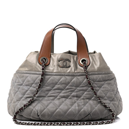 Chanel Iridescent Calfskin Quilted Small In The Mix Tote Grey 1 of 14