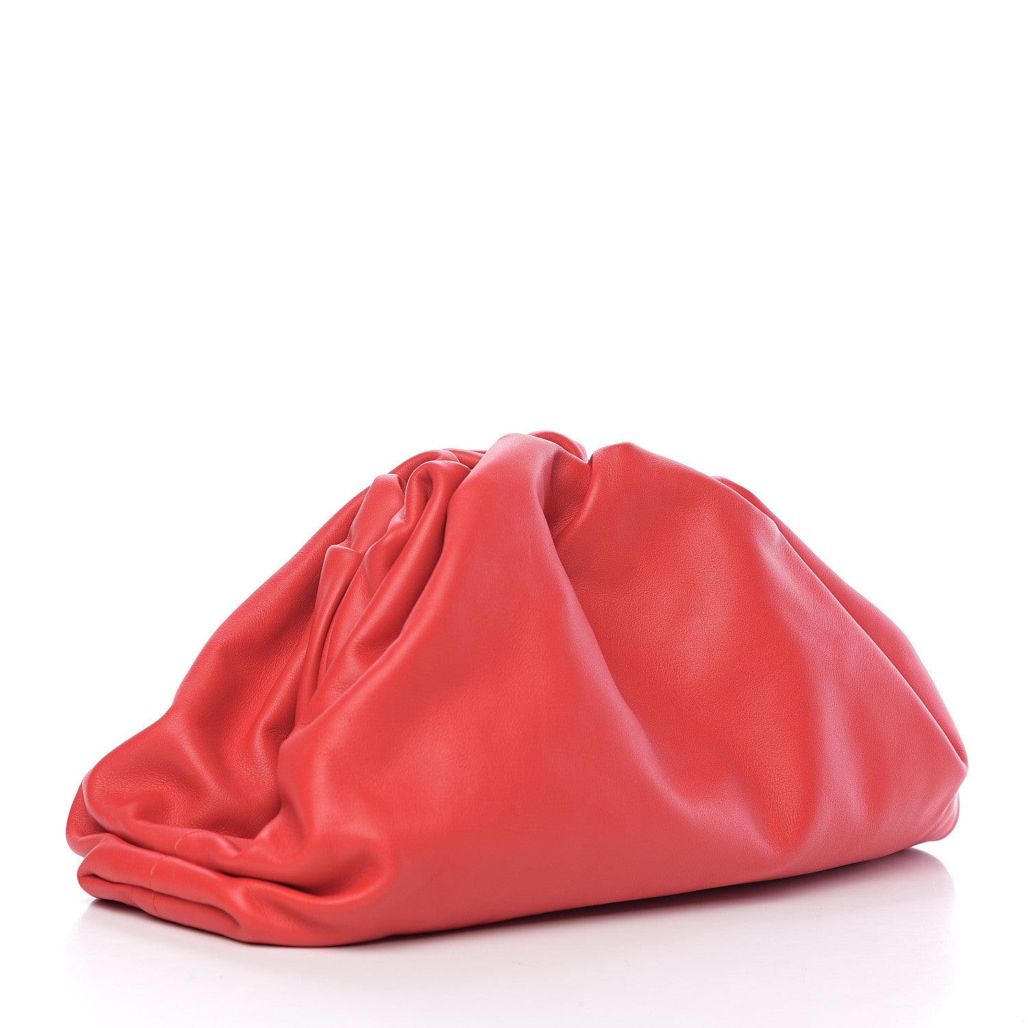 Bottega Veneta Smooth Butter Calf The Pouch Oversized Clutch Bright Red 2 of 8