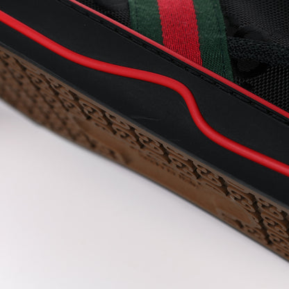 Gucci Econyl Nylon Web Monogram Off The Grid Womens 1977 Tennis High Top Sneakers 39.5 Black 14 of 15