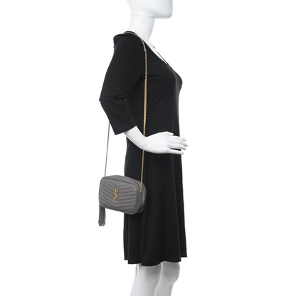 Saint Laurent Grain De Poudre Matelasse Monogram Mini Lou Camera Bag Fog 2 of 10