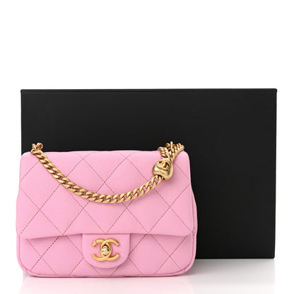 Chanel Caviar Quilted Mini Sweetheart Flap Lilac 11 of 11