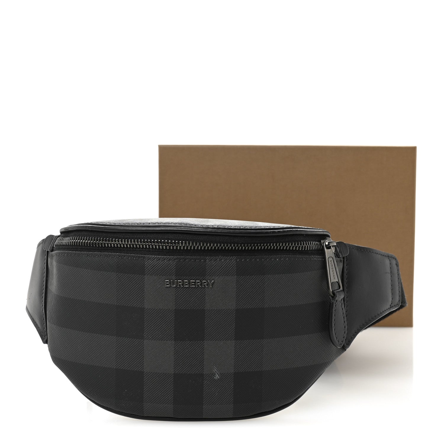 Burberry E-canvas Check Cason Bum Bag Charcoal 12 of 12
