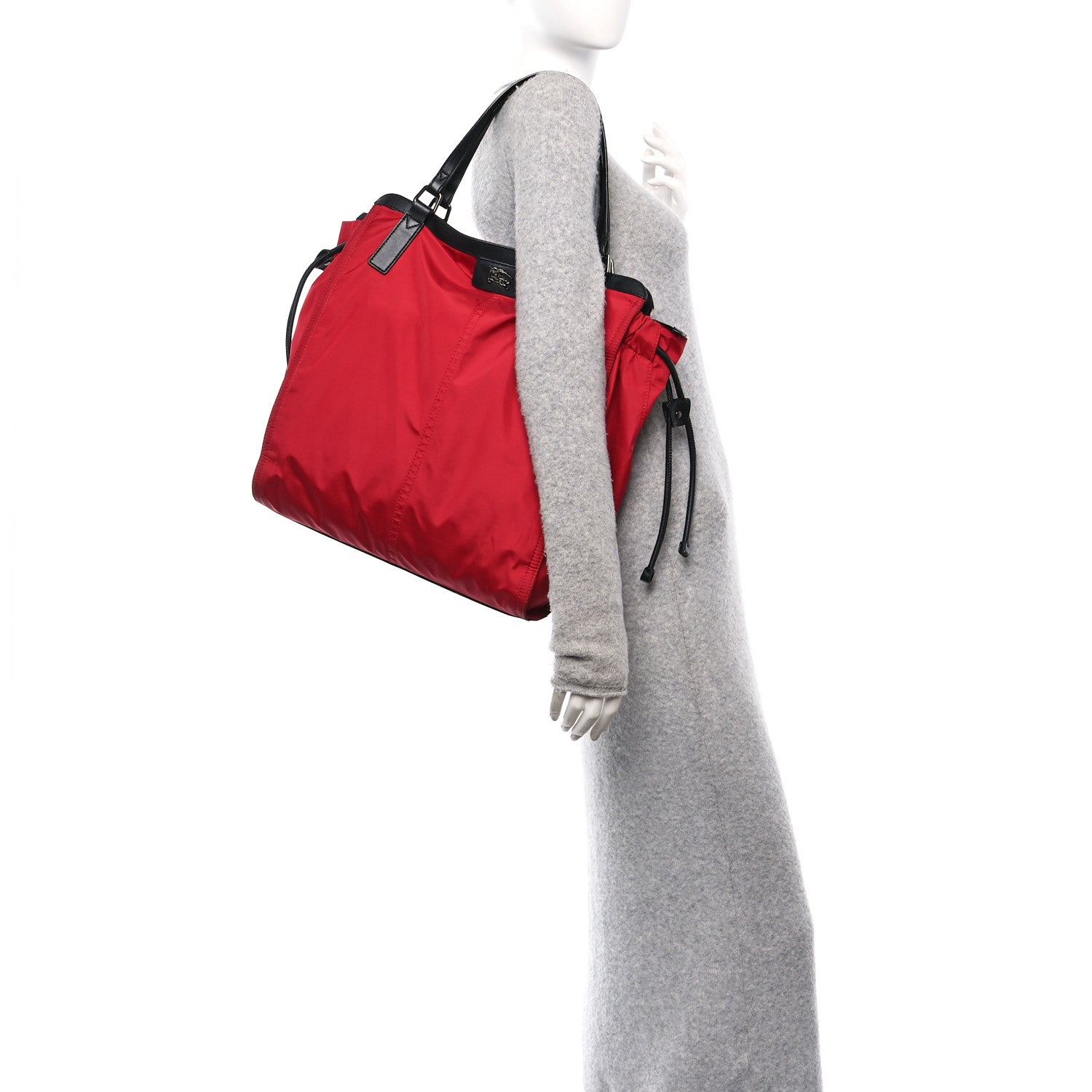Burberry Nylon Buckleigh Packable Tote Bag Red 2 of 10
