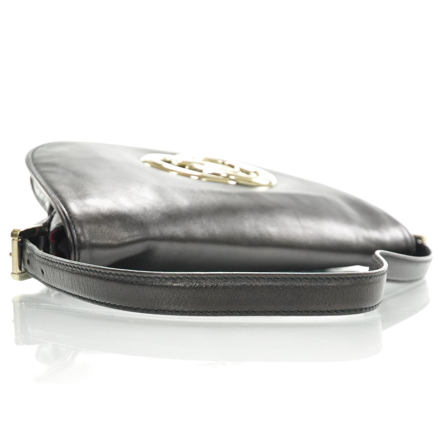 Gucci Leather Small Britt Shoulder Bag Black 5 of 8