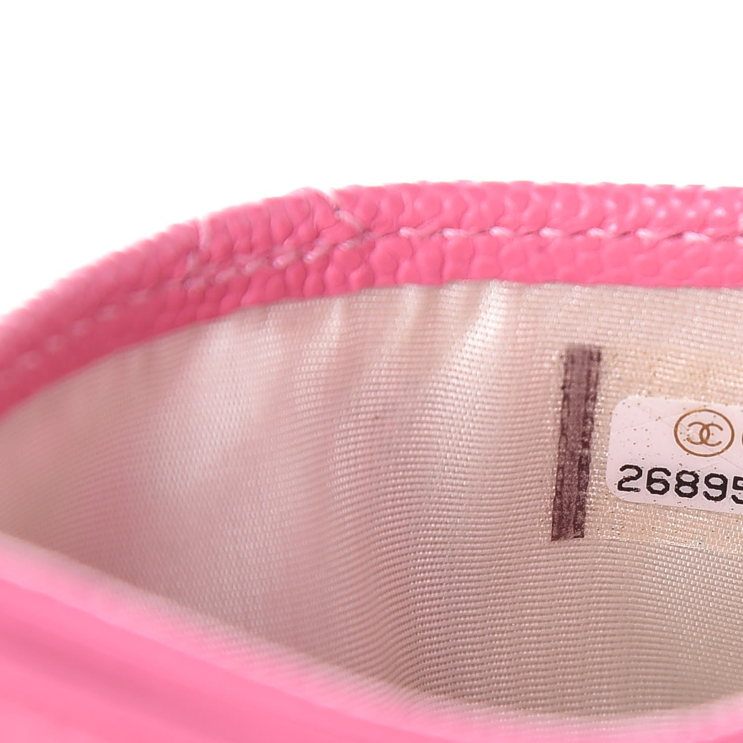 Chanel Caviar Quilted Card Holder Pink 8 of 9