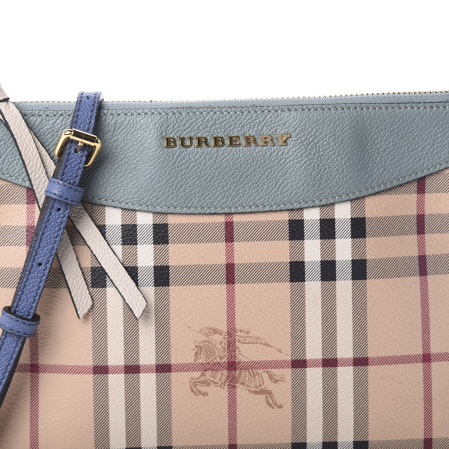 Burberry Haymarket Check Derby Peyton Crossbody Clutch Bag Eucalyptus Green 7 of 9