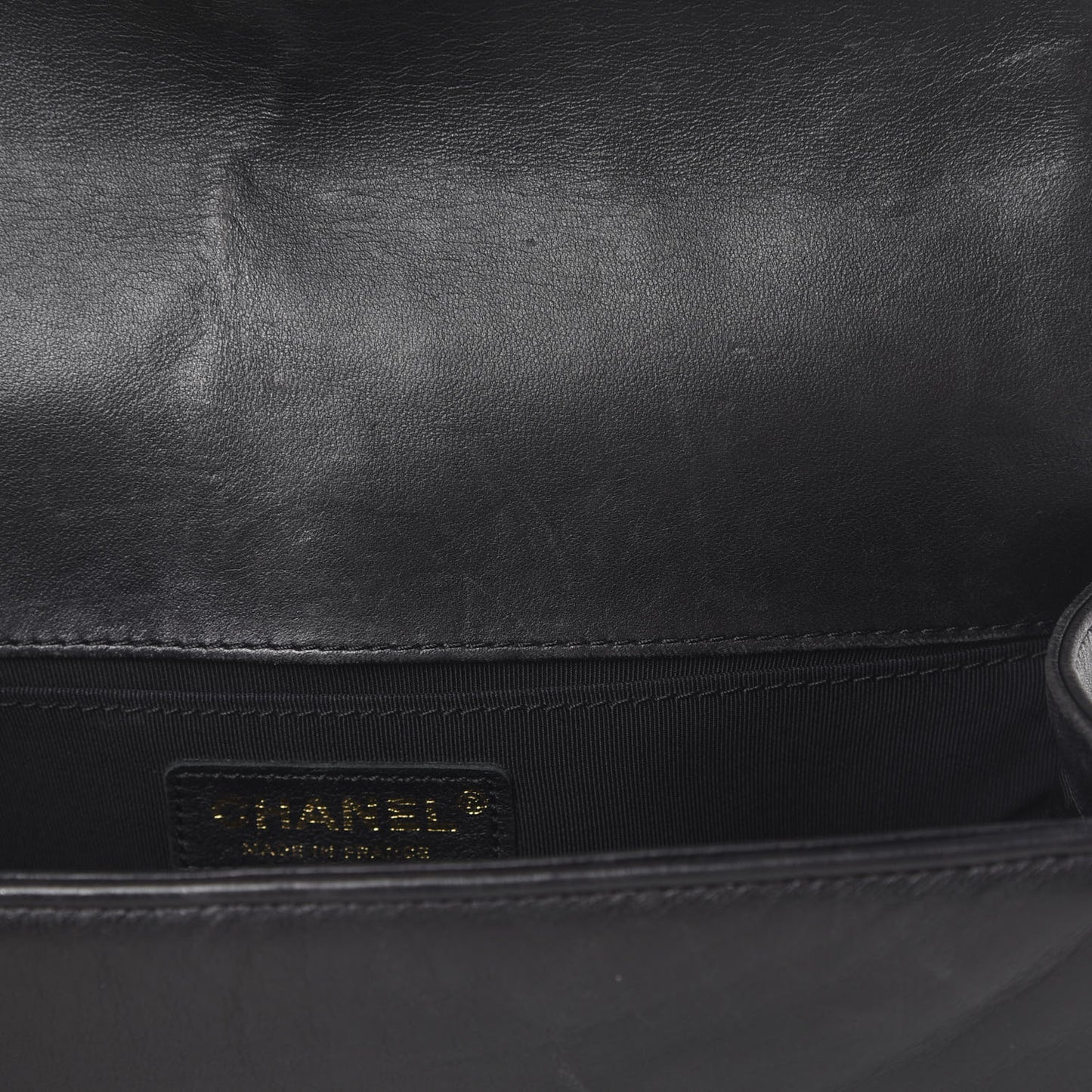 Calfskin Quilted Medium Boy Flap Black