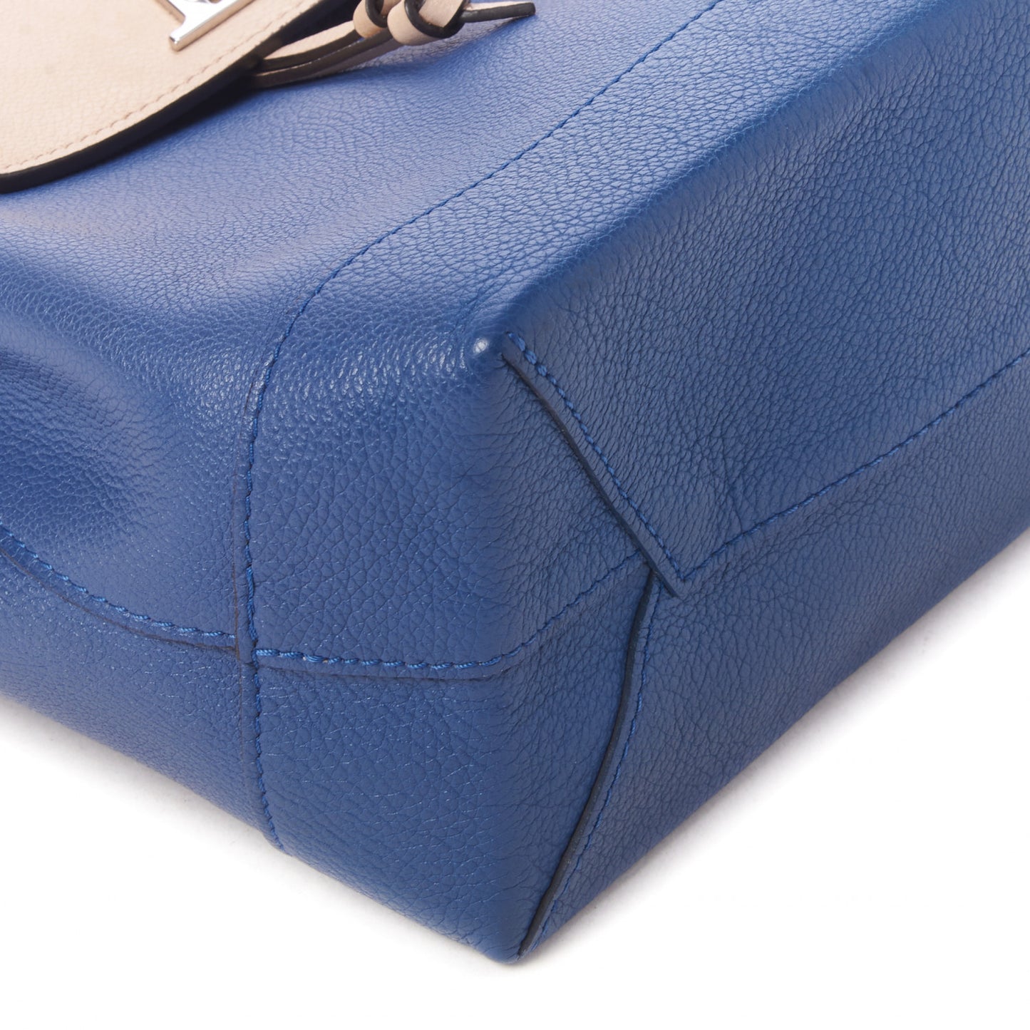 Calfskin Lockme Backpack Denim