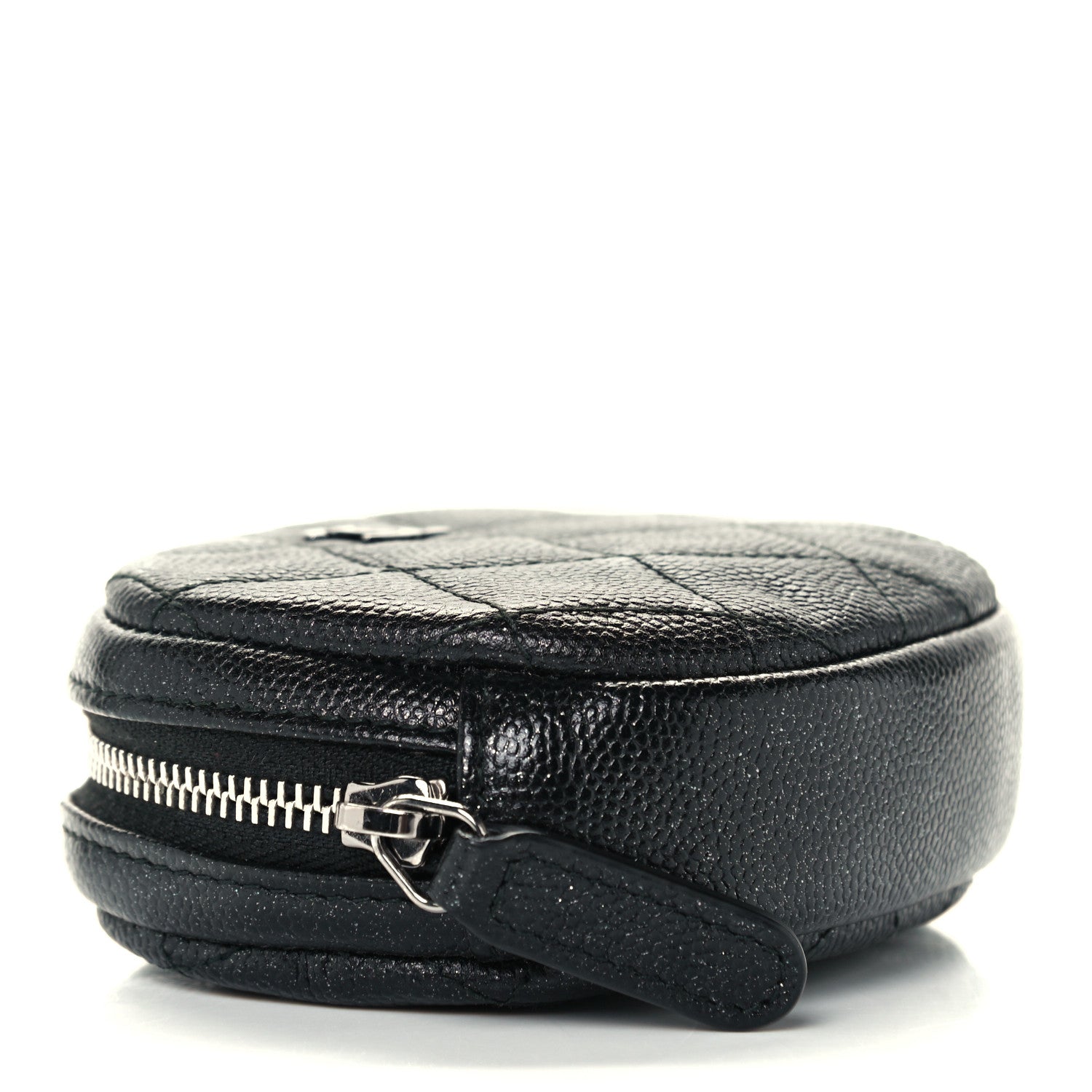 Chanel Iridescent Caviar Quilted Zip Around Classic Coin Purse Black 8 of 9