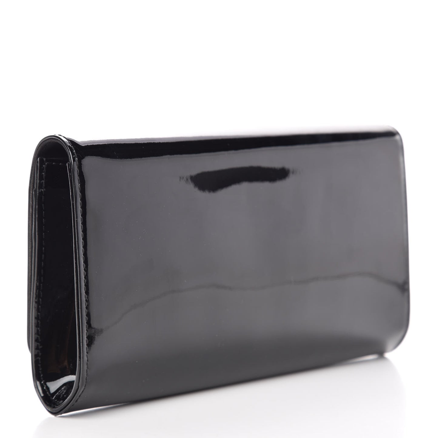 Patent Louise Clutch Black