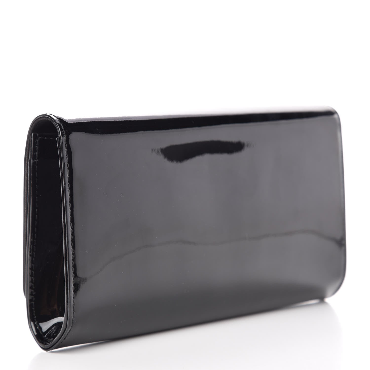 Louis Vuitton Patent Louise Clutch Black 3 of 8