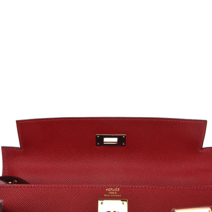Hermes Epsom Kelly Sellier 28 Rouge Casaque 9 of 36