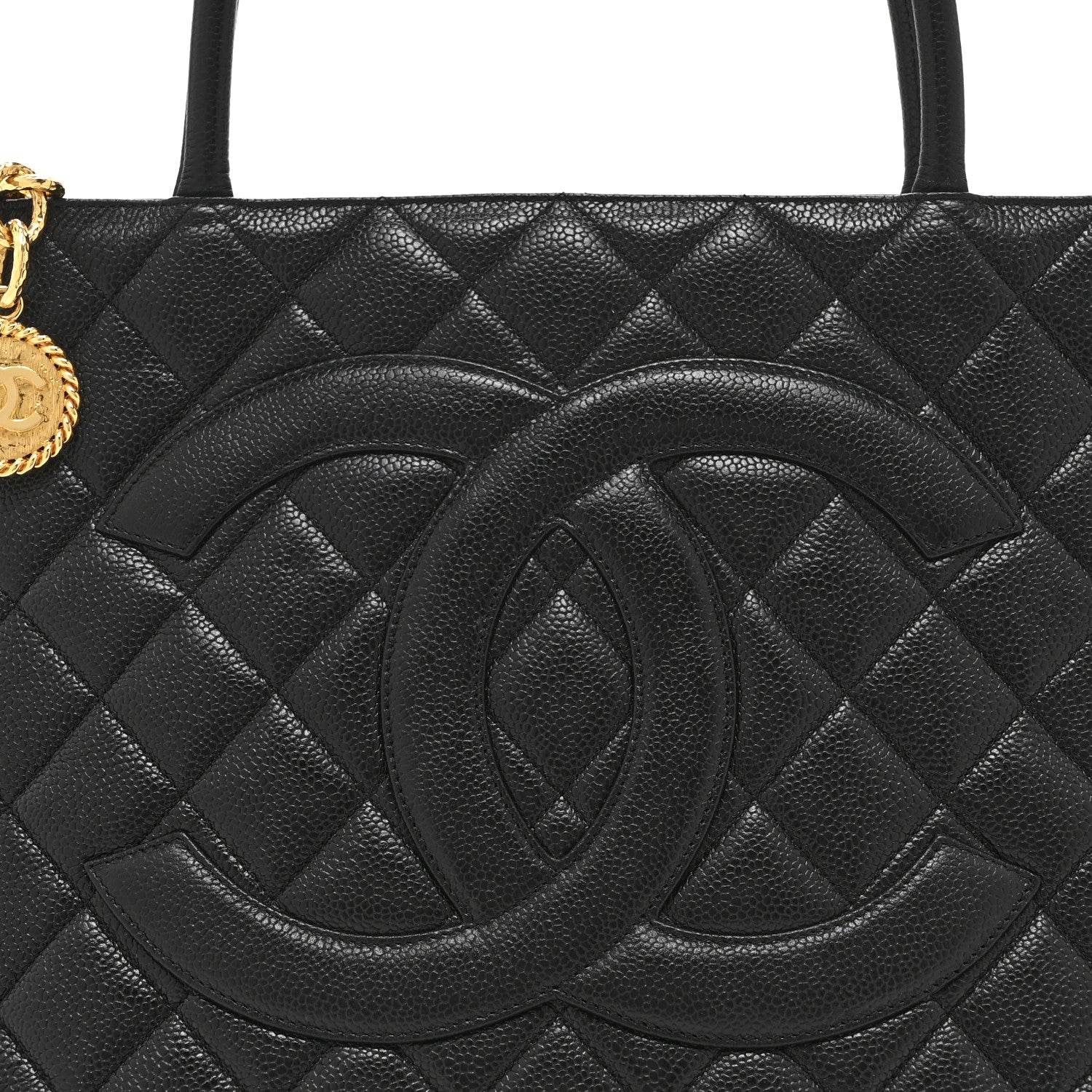 Chanel Caviar Quilted Medallion Tote Black 8 of 10
