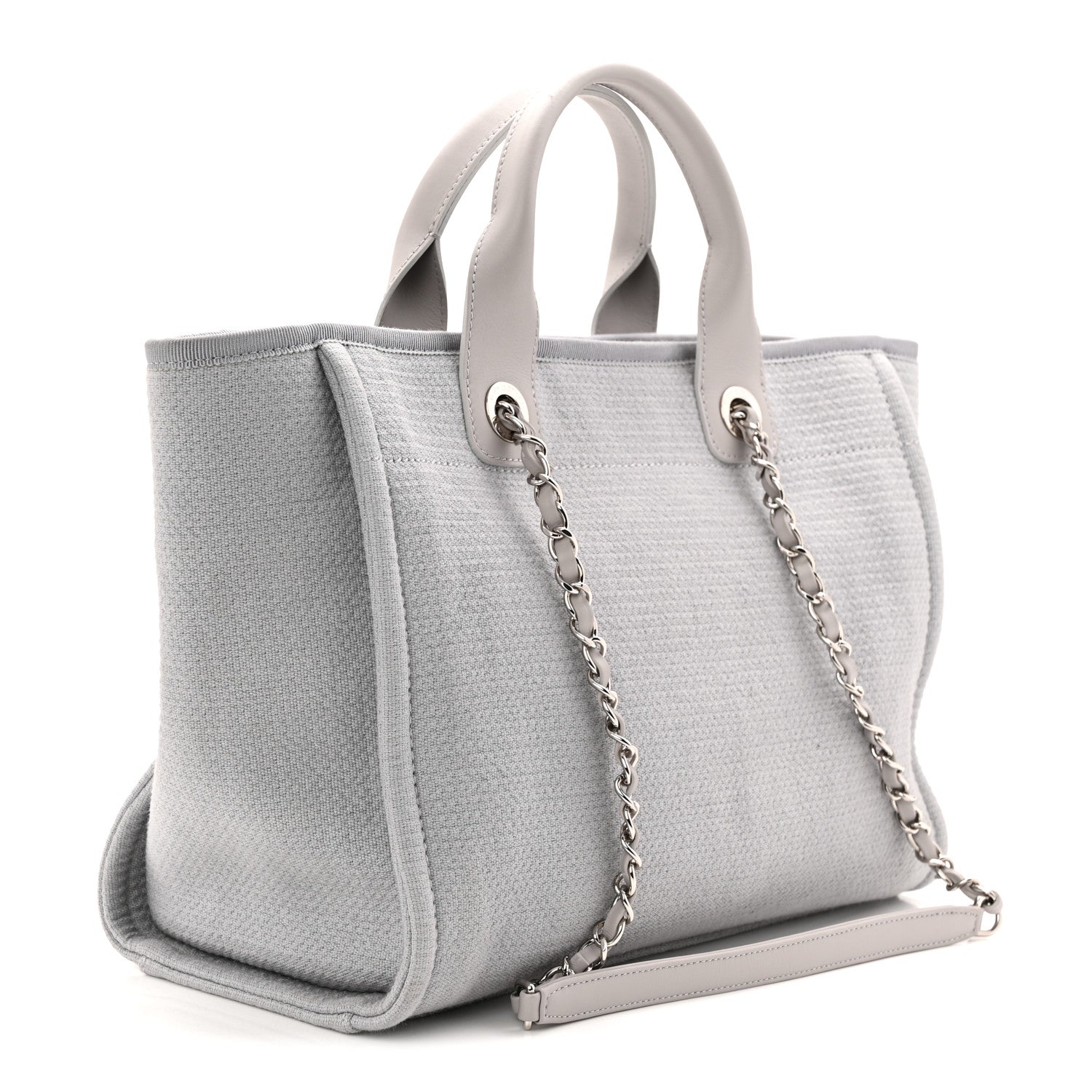Chanel Mixed Fibers Small Deauville Tote Grey 4 of 11