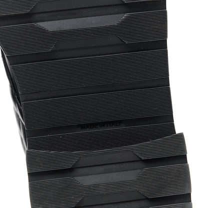 Chanel Shiny Lambskin Quilted Lace Up Combat Boots 39.5 Black 7 of 11