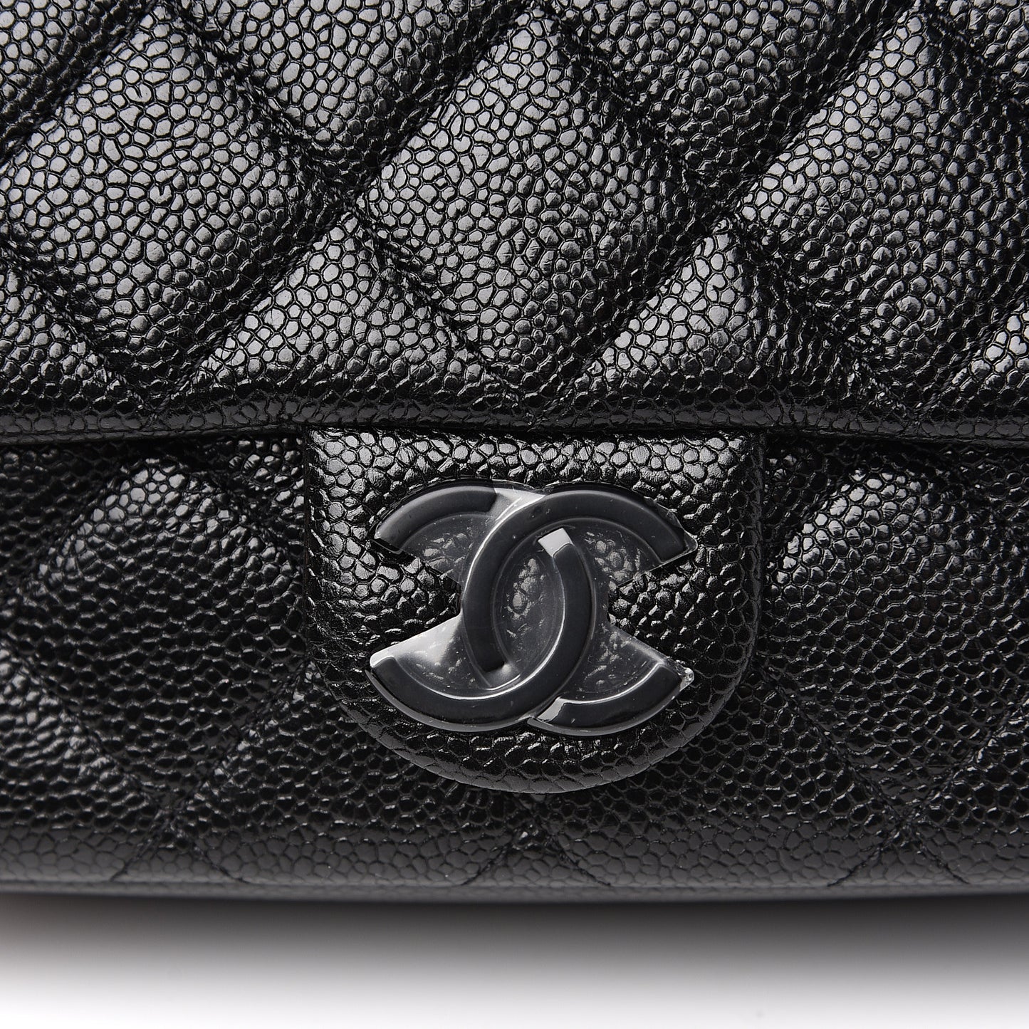 Caviar Quilted Incognito Mini Square Flap Black